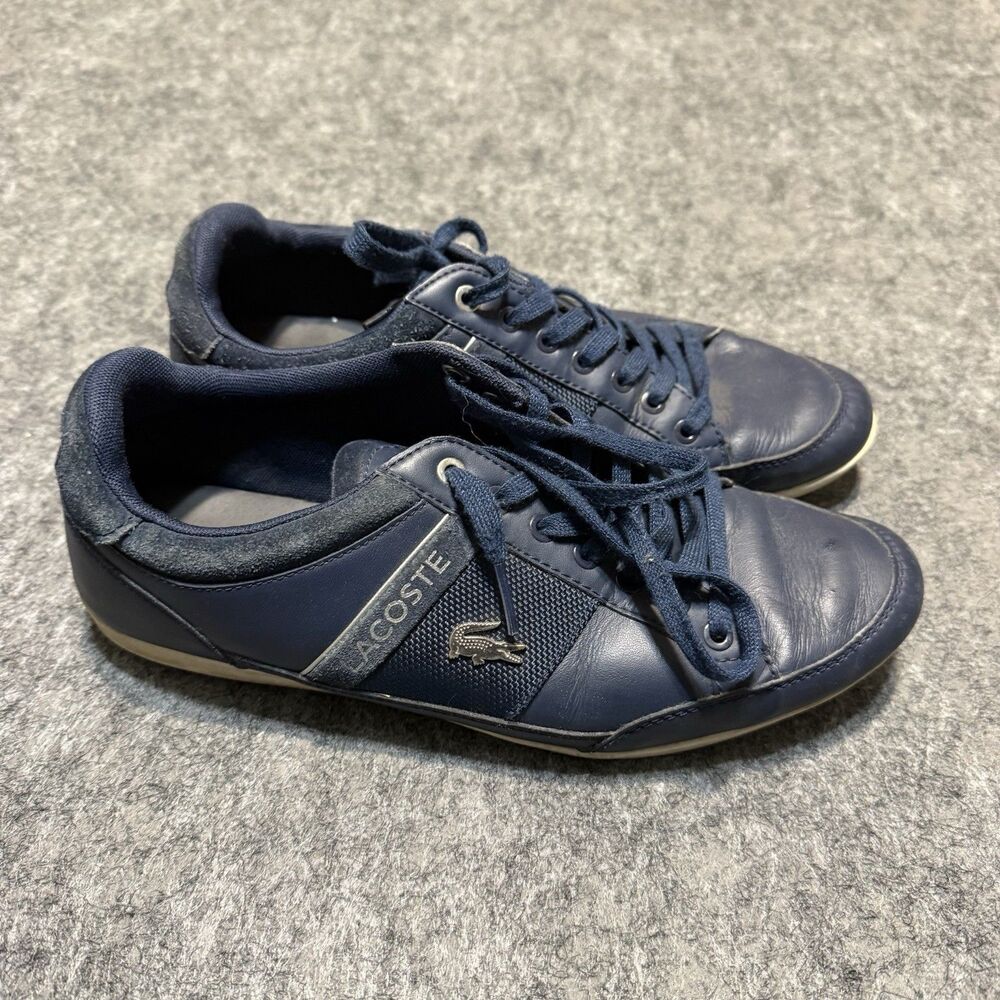 Lacoste Men's Chaymon-0120-1 Sneakers Low Top Navy/Black Size 8